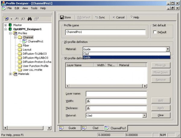 BPM - Figure 3 2D profile definition material—Guide