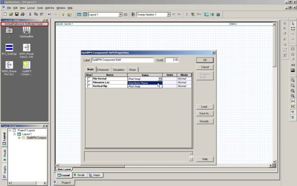 BPM - Figure 14 OptiBPM Component NxM Properties dialog box