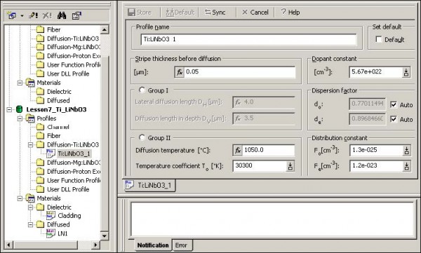 BPM - Figure 3 Profile Designer — Ti:LiNb03