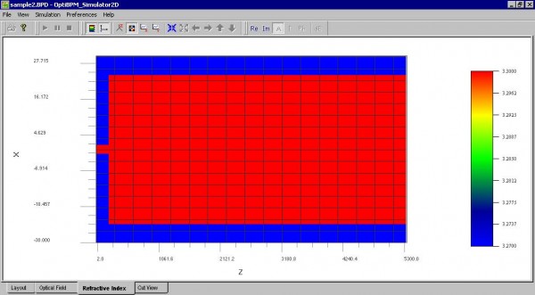 BPM - Figure 29 Refractive Index — 2D view