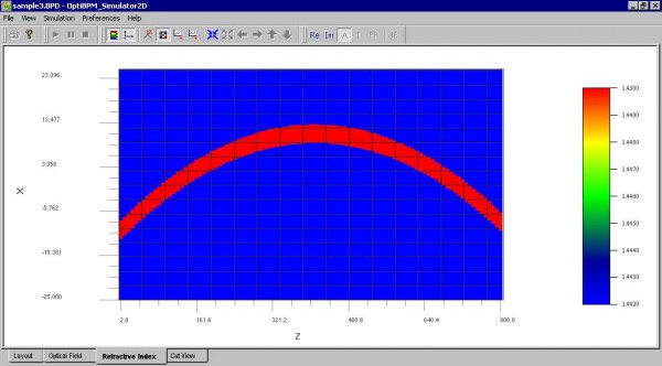 BPM - Figure 26 Refractive Index — 2D view