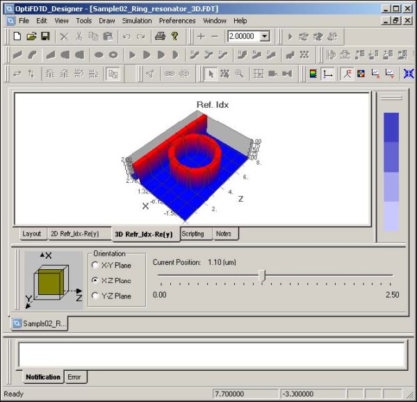 FDTD - Figure 28 3D Refractive Index tab