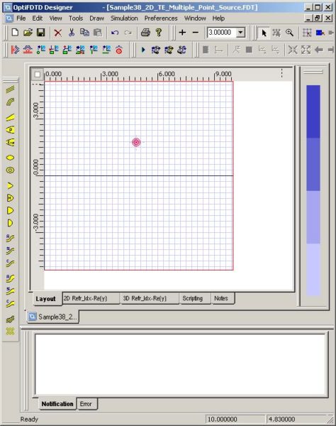 FDTD - Figure 83 Point Source in Input Plane layout