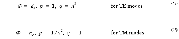 Optical BPM - Equation 47- 48