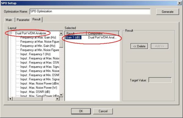 Optical System - Figure 24 - SPO Setup window at the Result tab